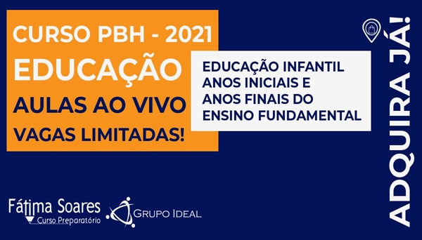 CÓD 334 - Preparatório ao Vivo PBH 2021 Educação