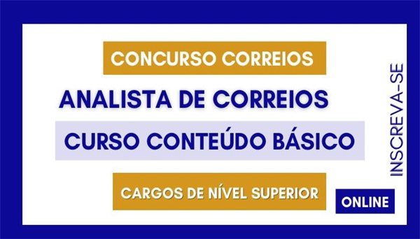 CÓD 624 - CONCURSO CORREIOS - CURSO CONTEÚDO BÁSICO NÍVEL SUPERIOR